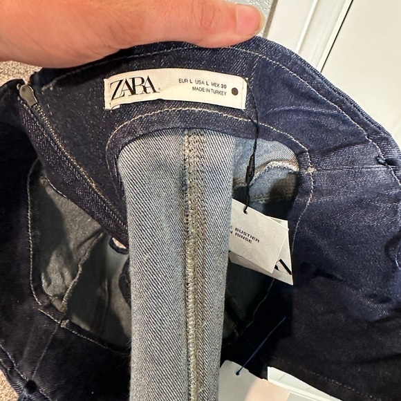 Zara SPLIT DENIM bustier CORSET in rinse - Picture 5 of 12